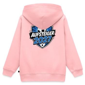 aufsteiger-2027 - Kinder Premium Organic Zip Hoodie - Rosa - Hinten - AI Model Kid Female (0cm)