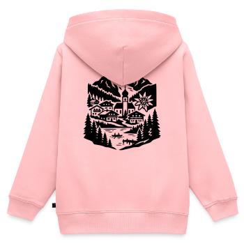 Austria vacation - Kids Premium Organic Zip-up Hoodie - rose - Back - AI Model Kid Female (0cm)
