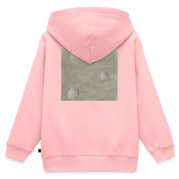 Realistische 3D Wassertropfen - Kinder Premium Organic Zip Hoodie - Rosa - Hinten - AI Model Kid Female (0cm)