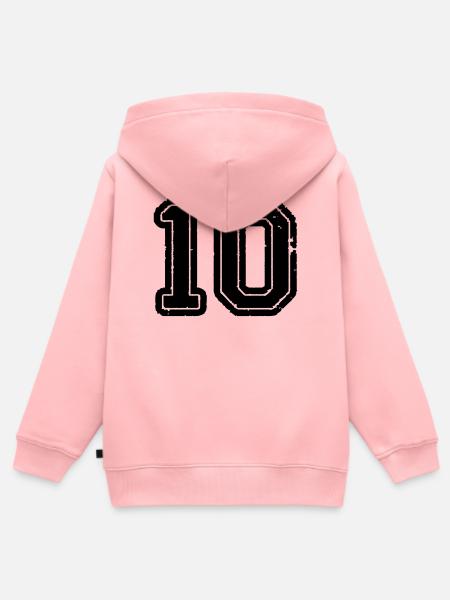 10 - Kinder Premium Organic Zip Hoodie - Rosa