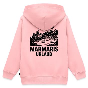 Marmaris Urlaub Türkei - Kinder Premium Organic Zip Hoodie - Rosa - Hinten - AI Model Kid Female (0cm)