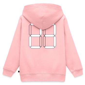 NUMMER 23 Dreiundzwanzig Basket Geschenk Digital - Kinder Premium Organic Zip Hoodie - Rosa - Hinten - AI Model Kid Female (0cm)