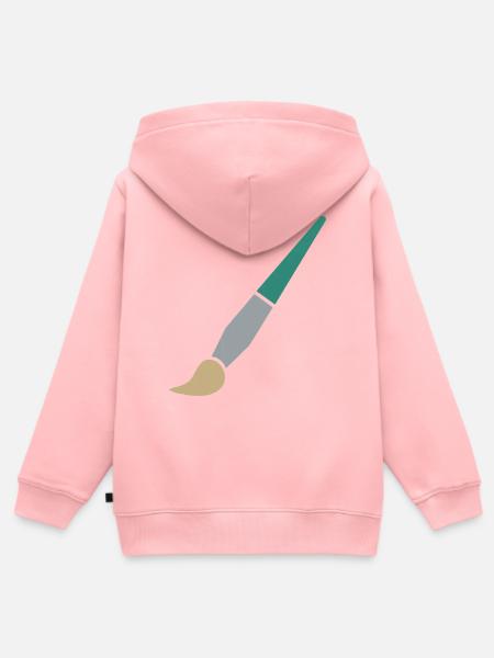 Pinsel - Kinder Premium Organic Zip Hoodie - Rosa