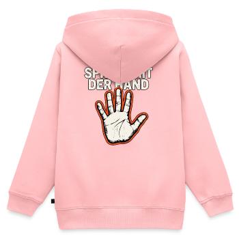 Sprich Mit Der Hand - Kinder Premium Organic Zip Hoodie - Rosa - Hinten - AI Model Kid Female (0cm)