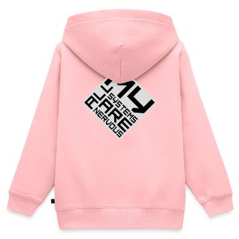 All My Systems Are Nervous Funny Fear Nerd Logo - Kids Premium Organic Zip-up Hoodie - rose - Back - AI Model Kid Female (0cm)