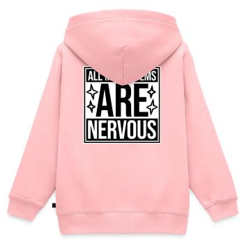 All My Systems Are Nervous Funny Fear Nerd Logo - Kids Premium Organic Zip-up Hoodie - rose - Back - AI Model Kid Female (0cm)