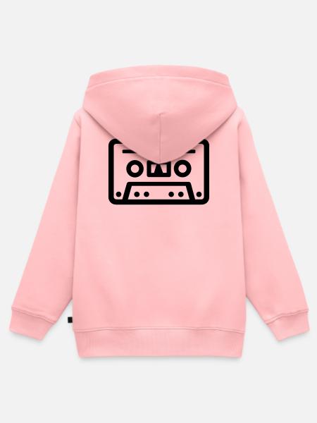 Kassette - Kinder Premium Organic Zip Hoodie - Rosa