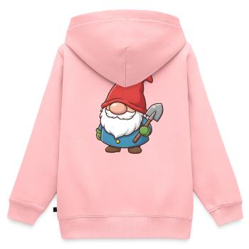 Nain - Sweat Premium à capuche zippé enfant bio - rose - Dos - AI Model Kid Female (0cm)