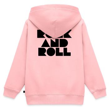 Rock and Roll Geometric Bold Typografie - Kinder Premium Organic Zip Hoodie - Rosa - Hinten - AI Model Kid Female (0cm)
