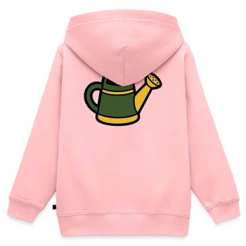 Gießkanne Grow Gartenarbeit Gärtnerin Pflanzen - Kinder Premium Organic Zip Hoodie - Rosa - Hinten - AI Model Kid Female (0cm)
