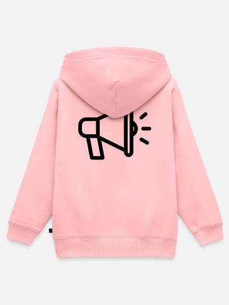 Megaphon - Kinder Premium Organic Zip Hoodie - Rosa