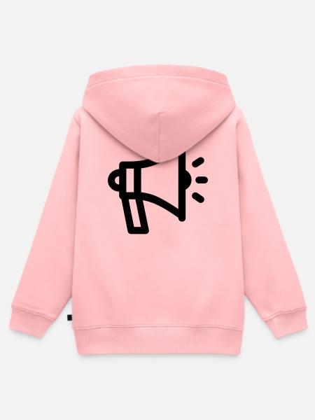 Megaphon - Kinder Premium Organic Zip Hoodie - Rosa