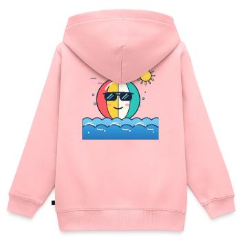 Beach ball with sunglasses - Kids Premium Organic Zip-up Hoodie - rose - Back - AI Model Kid Female (0cm)