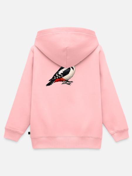 Buntspecht - Kinder Premium Organic Zip Hoodie - Rosa