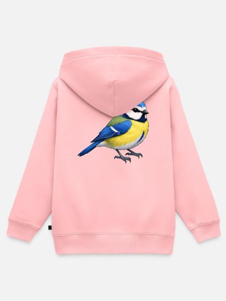 Blaumeise - Kinder Premium Organic Zip Hoodie - Rosa