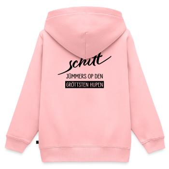 De Duevel Schitt Juempers Shirt - Kinder Premium Organic Zip Hoodie - Rosa - Hinten - AI Model Kid Female (0cm)
