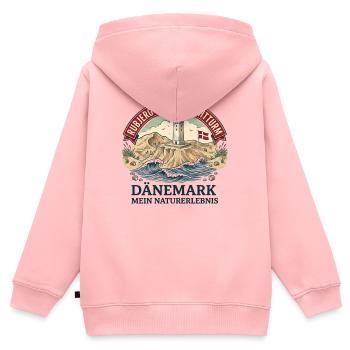 Rubjerg Knude Leuchtturm Dänemark - Kinder Premium Organic Zip Hoodie - Rosa - Hinten - AI Model Kid Female (0cm)