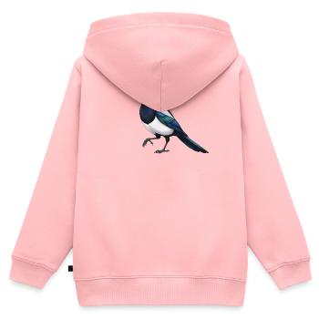 Elster - Kinder Premium Organic Zip Hoodie - Rosa - Hinten - AI Model Kid Female (0cm)