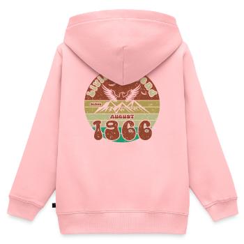 60th Birthday Living Legend since VIN 08/1966 - Kids Premium Organic Zip-up Hoodie - rose - Back - AI Model Kid Female (0cm)