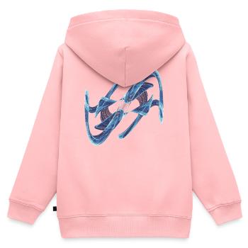 Gefrorenes Chaos – Strange Attractor - Kinder Premium Organic Zip Hoodie - Rosa - Hinten - AI Model Kid Female (0cm)