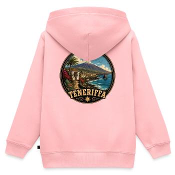 Teneriffa Spanien Atlantik Vulkaninsel Sommer - Kinder Premium Organic Zip Hoodie - Rosa - Hinten - AI Model Kid Female (0cm)