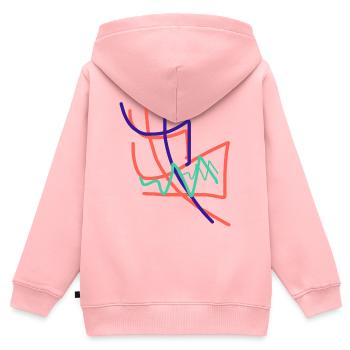 Das ultimative abstrakte Kunst Geschenk - Kinder Premium Organic Zip Hoodie - Rosa - Hinten - AI Model Kid Female (0cm)