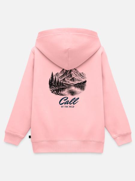 Call of the Wild - Kinder Premium Organic Zip Hoodie - Rosa
