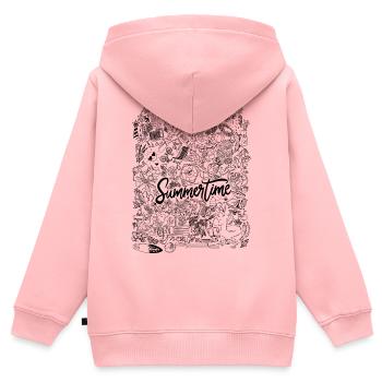 Summertime - Kids Premium Organic Zip-up Hoodie - rose - Back - AI Model Kid Female (0cm)