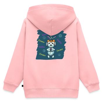 Fille d’honneur - Sweat Premium à capuche zippé enfant bio - rose - Dos - AI Model Kid Female (0cm)