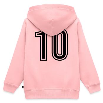 10 Zahl symbol - Kinder Premium Organic Zip Hoodie - Rosa - Hinten - AI Model Kid Female (0cm)