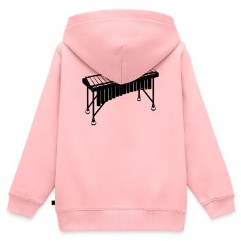 Marimba - Sweat Premium à capuche zippé enfant bio - rose - Dos - AI Model Kid Female (0cm)