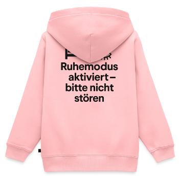 Ruhemodus aktiviert – bitte nicht stören - Kinder Premium Organic Zip Hoodie - Rosa - Hinten - AI Model Kid Female (0cm)