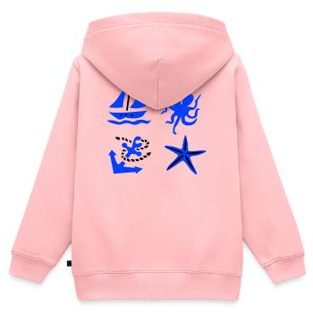 Maritim - Kinder Premium Organic Zip Hoodie - Rosa - Hinten - AI Model Kid Female (0cm)