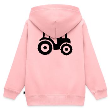 Traktor Landwirtschaft Bauern Geschenk - Kinder Premium Organic Zip Hoodie - Rosa - Hinten - AI Model Kid Female (0cm)