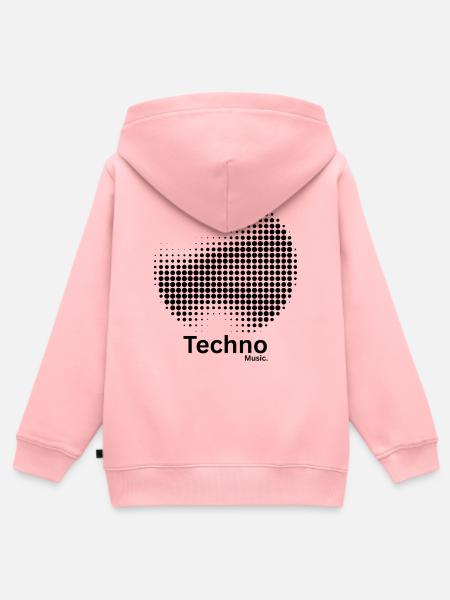 Techno - Kinder Premium Organic Zip Hoodie - Rosa