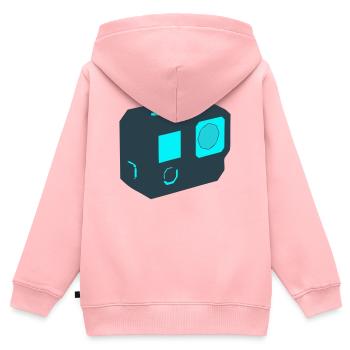 Actionkamera Drohne Icon - Kinder Premium Organic Zip Hoodie - Rosa - Hinten - AI Model Kid Female (0cm)