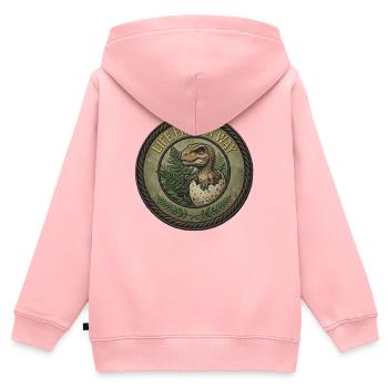 Dino Hatch Patch Forest - Kids Premium Organic Zip-up Hoodie - rose - Back - AI Model Kid Female (0cm)