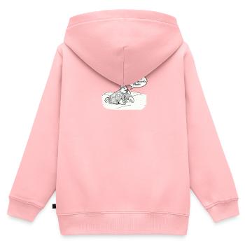 Wahrheit besiegt dunkle Macht - Kinder Premium Organic Zip Hoodie - Rosa - Hinten - AI Model Kid Female (0cm)