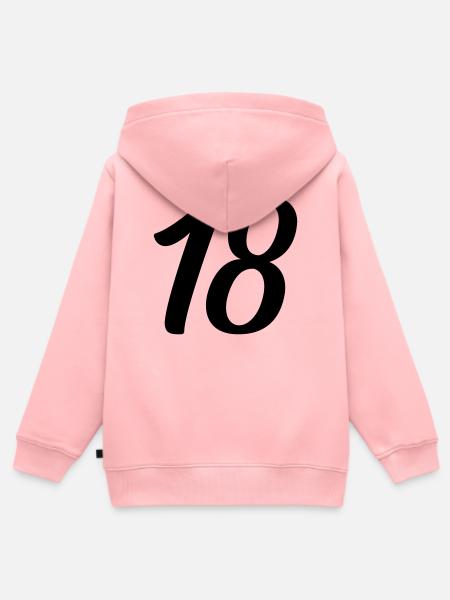 18 - Kinder Premium Organic Zip Hoodie - Rosa