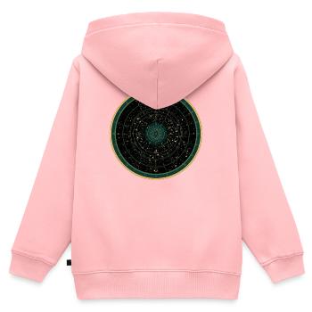 Symbole graphique du ciel nocturne de Polarstern - Sweat Premium à capuche zippé enfant bio - rose - Dos - AI Model Kid Female (0cm)