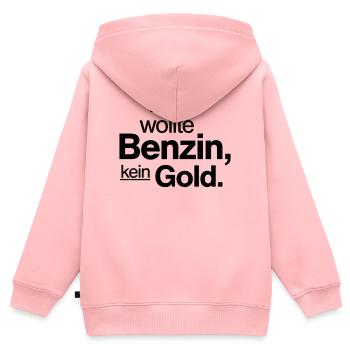 Ich wollte Benzin kein Gold Spruch Shirt - Kinder Premium Organic Zip Hoodie - Rosa - Hinten - AI Model Kid Female (0cm)