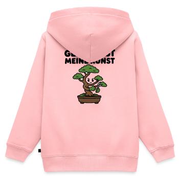 Bonsai-Baum – Geduld ist meine Kunst – Zen Design - Kinder Premium Organic Zip Hoodie - Rosa - Hinten - AI Model Kid Female (0cm)