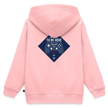 Pause Trouvé le cœur du contrôleur - Sweat Premium à capuche zippé enfant bio - rose - Dos - AI Model Kid Female (0cm)