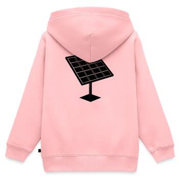 Panneaux solaires - Sweat Premium à capuche zippé enfant bio - rose - Dos - AI Model Kid Female (0cm)