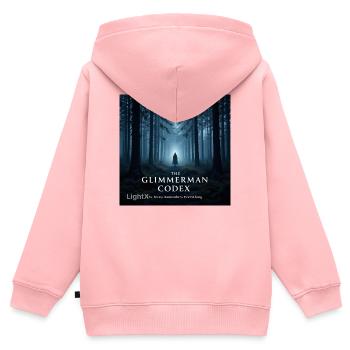 The_Glimmerman_Codex - Sweat Premium à capuche zippé enfant bio - rose - Dos - AI Model Kid Female (0cm)