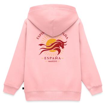Spain Spirit Sunhorse Emblem - Kids Premium Organic Zip-up Hoodie - rose - Back - AI Model Kid Female (0cm)
