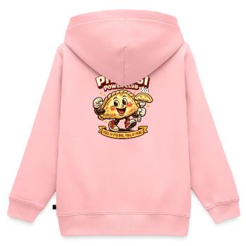Power Club Dumplings - Kinder Premium Organic Zip Hoodie - Rosa - Hinten - AI Model Kid Female (0cm)