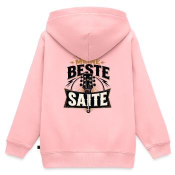 Gitarre - Das ist meine beste Saite - Kinder Premium Organic Zip Hoodie - Rosa - Hinten - AI Model Kid Female (0cm)
