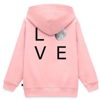 Moonlit Minimal Moon Silhouette - Kids Premium Organic Zip-up Hoodie - rose - Back - AI Model Kid Female (0cm)