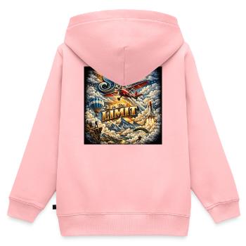 Il n’y a pas de limite - Sweat Premium à capuche zippé enfant bio - rose - Dos - AI Model Kid Female (0cm)